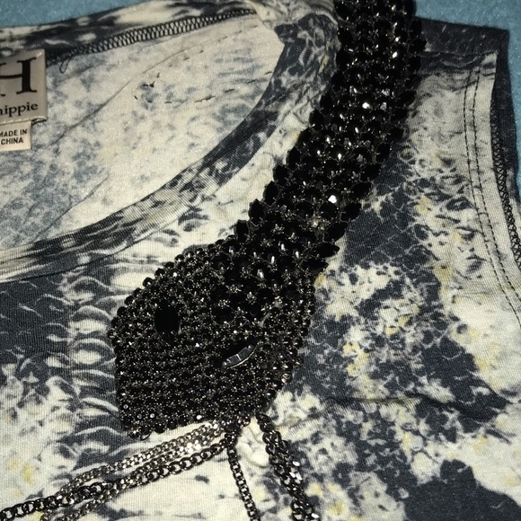 𝅺HAUTE HIPPIE HH Vintage Snake embellished snake pattern print tank top size M - Picture 1 of 12